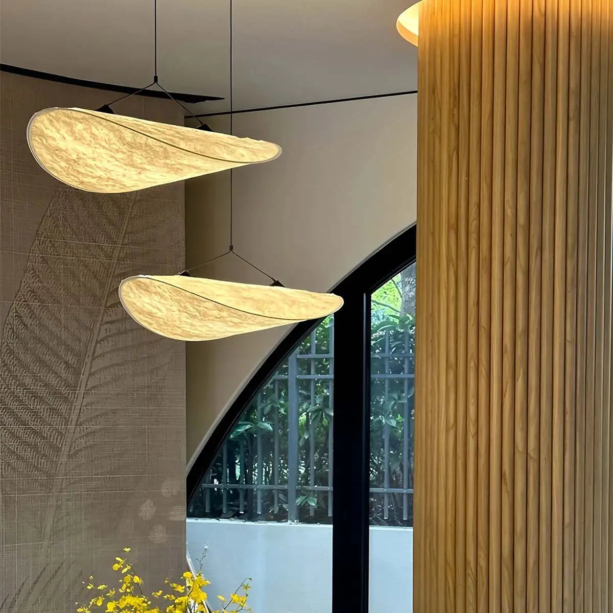Zen umělecká závěsná lampa Cloud Silk do obývacího pokoje, lampa ve tvaru bramborové lupínky
