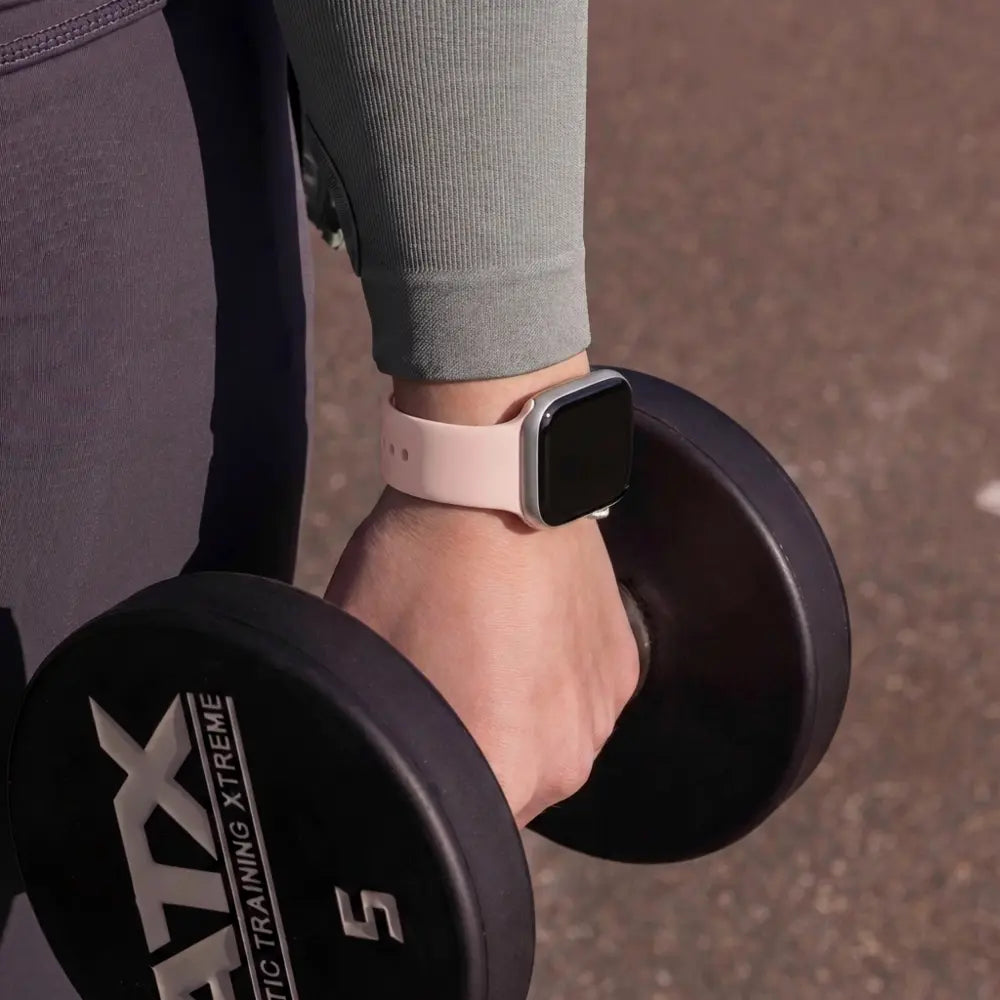 Cinturino in silicone rosa antico per Apple Watch, per uso quotidiano