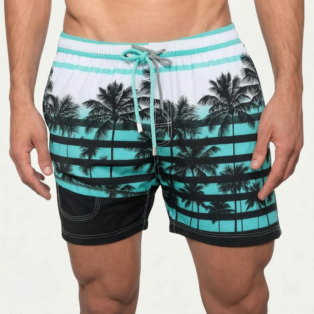 Pantaloni scurți de înot căptușiți pentru bărbați - Înot în ocean - Ormexis