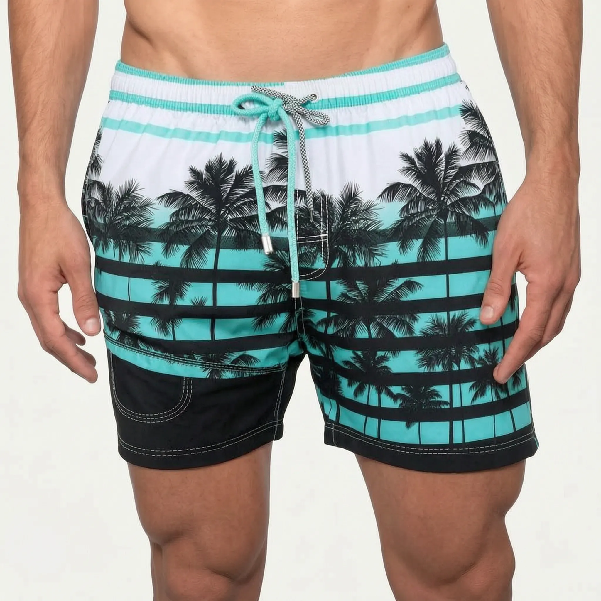 Pantaloni scurți de înot căptușiți pentru bărbați - Înot în ocean - Ormexis