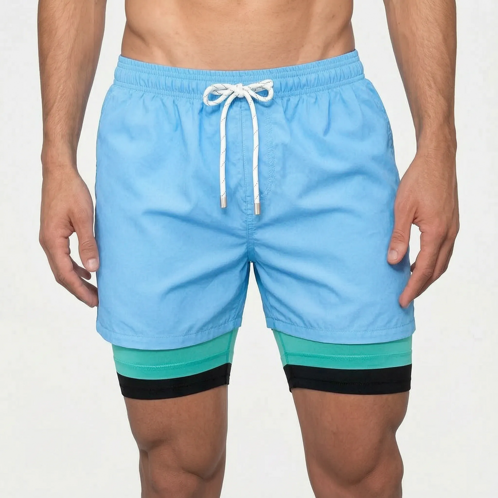 Pantaloni scurți de înot căptușiți pentru bărbați - Înot în ocean - Ormexis