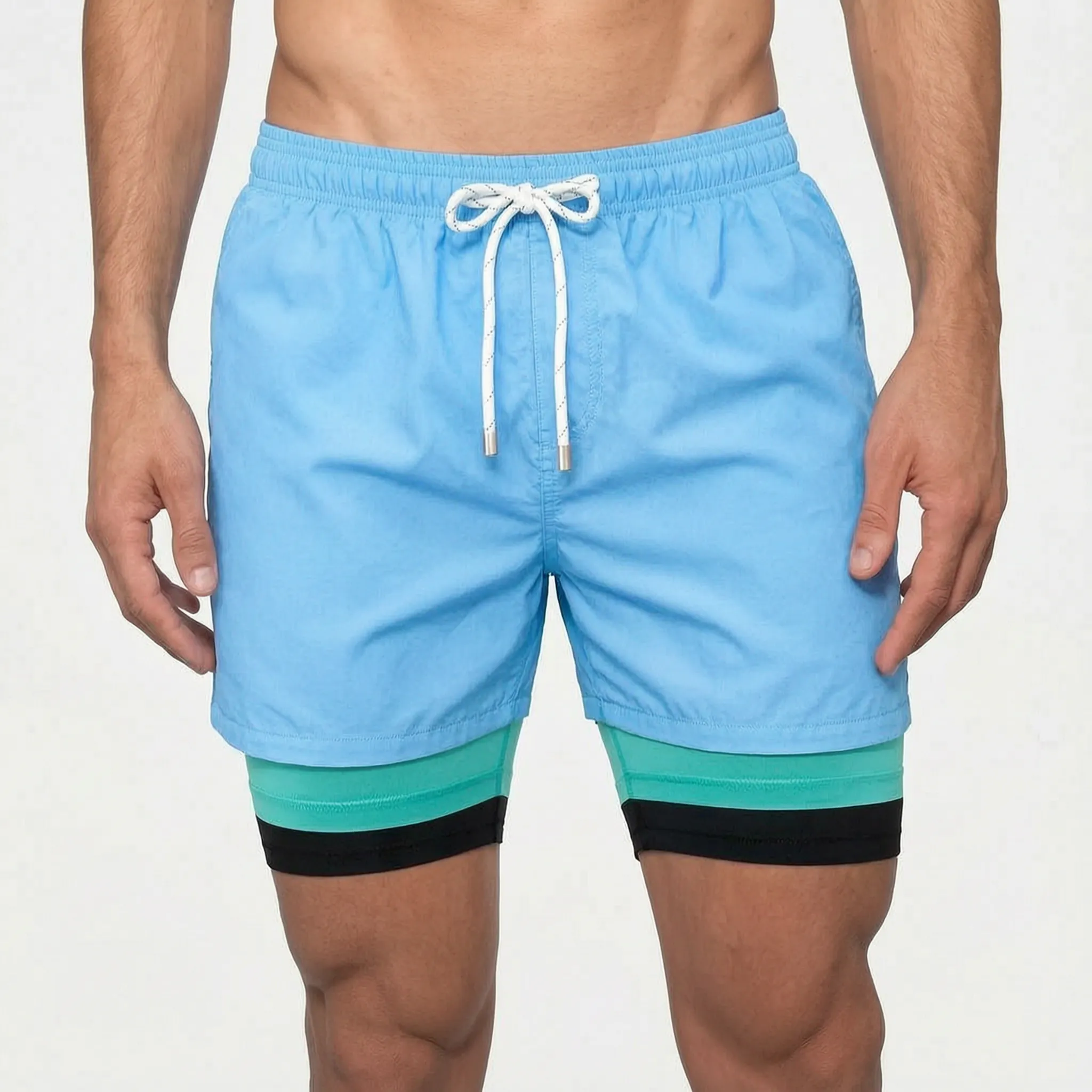 Pantaloni scurți de înot căptușiți pentru bărbați - Înot în ocean - Ormexis
