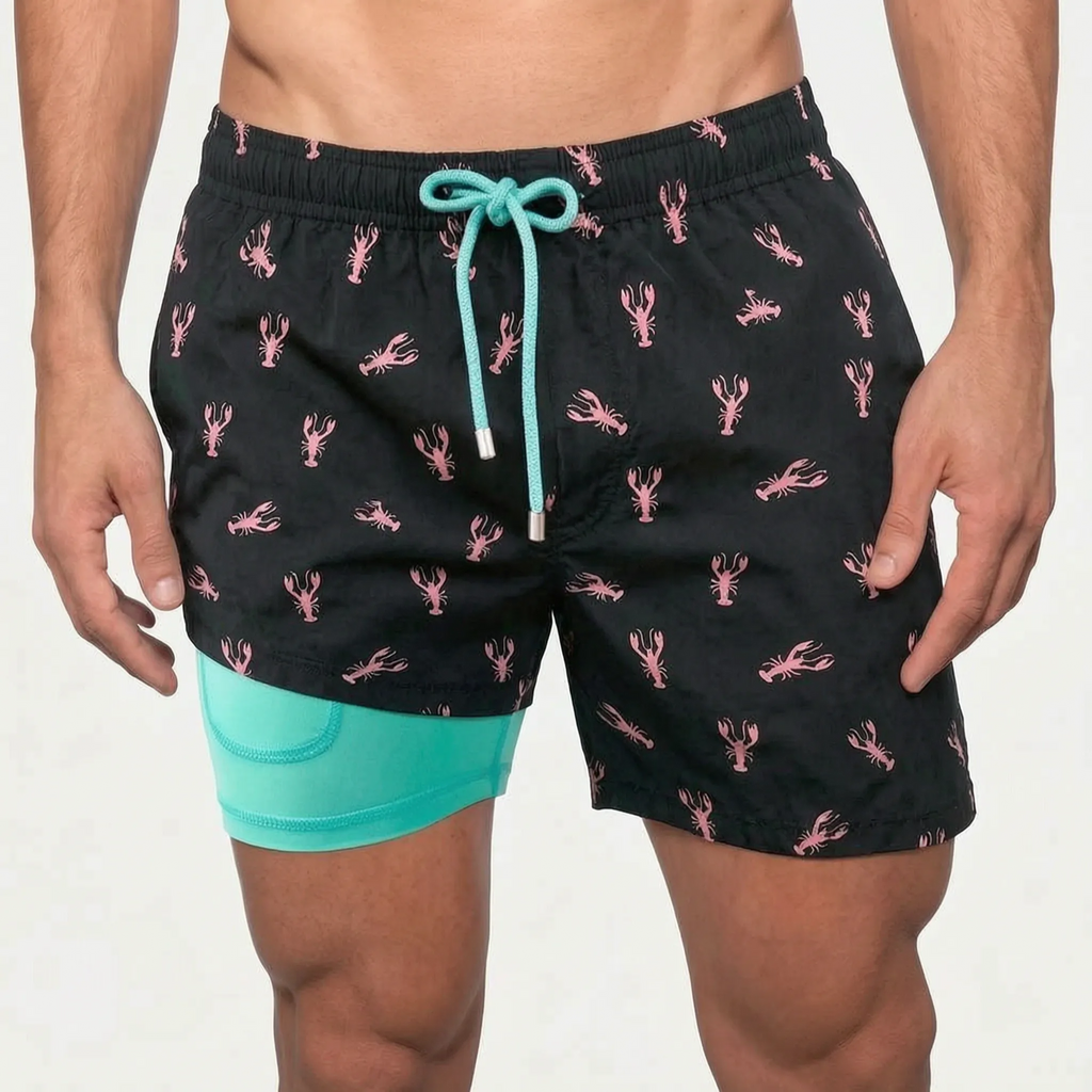 Pantaloni scurți de înot căptușiți pentru bărbați - Înot în ocean - Ormexis