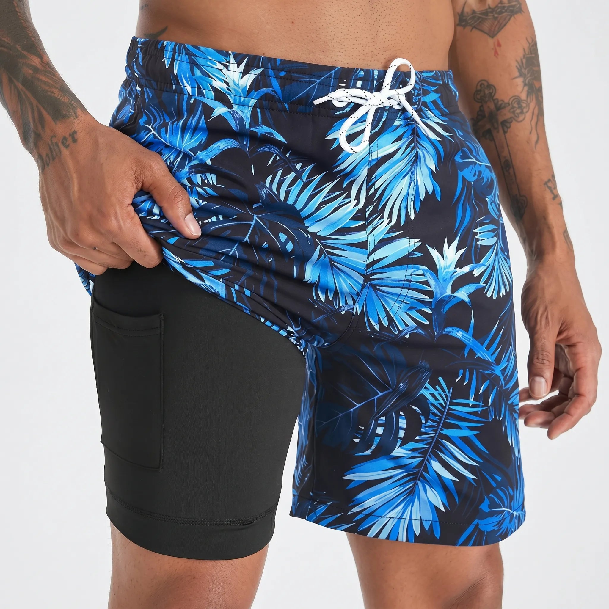 Pantaloni scurți de înot căptușiți pentru bărbați - Înot în ocean - Ormexis