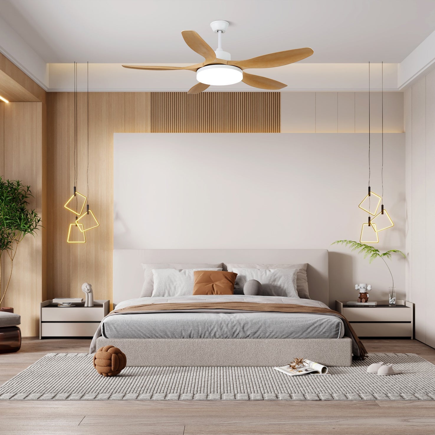 Asymmetric Blade Ceiling Fan Light | Ormexis