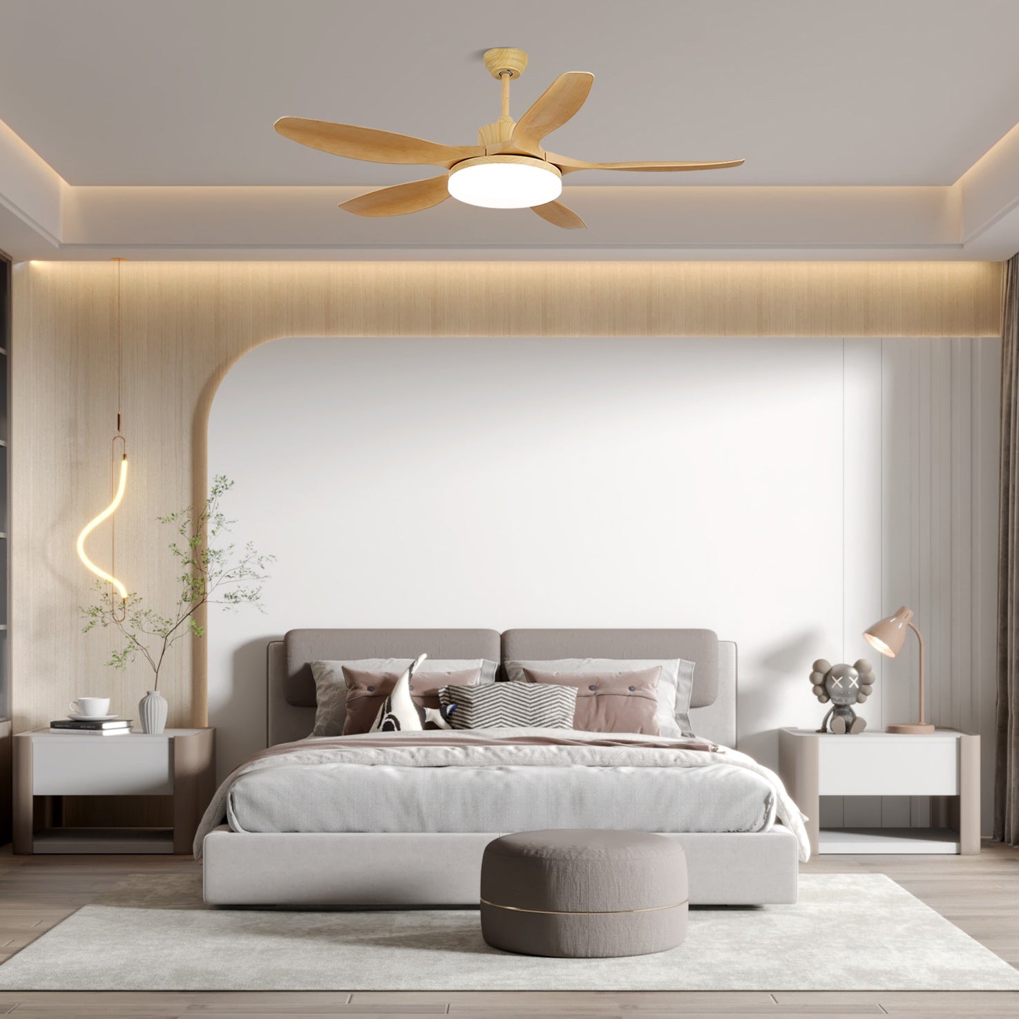 Asymmetric Blade Ceiling Fan Light | Ormexis