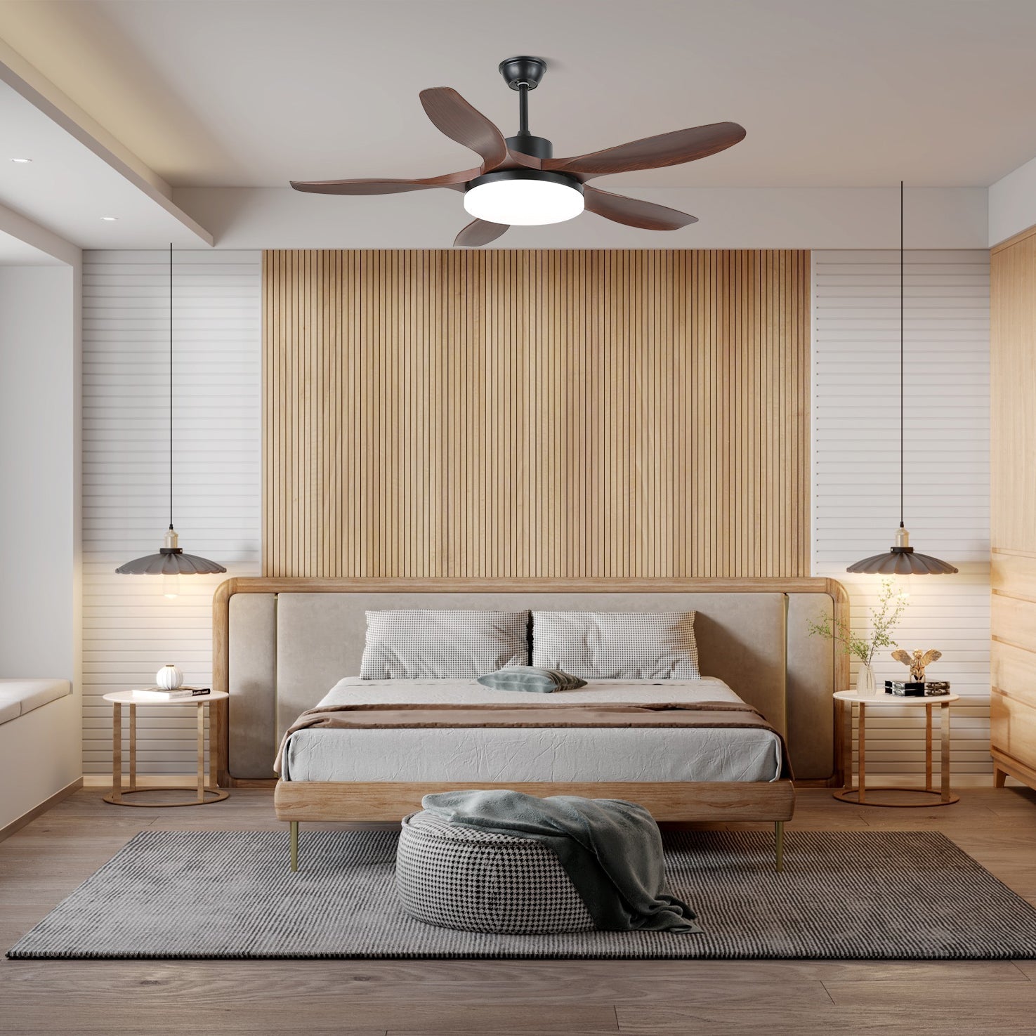 Asymmetric Blade Ceiling Fan Light | Ormexis