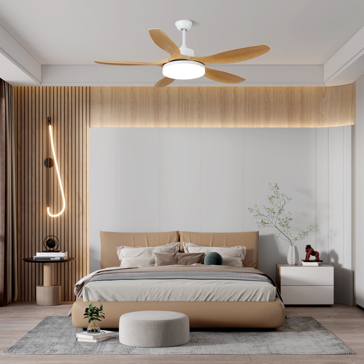 Asymmetric Blade Ceiling Fan Light | Ormexis