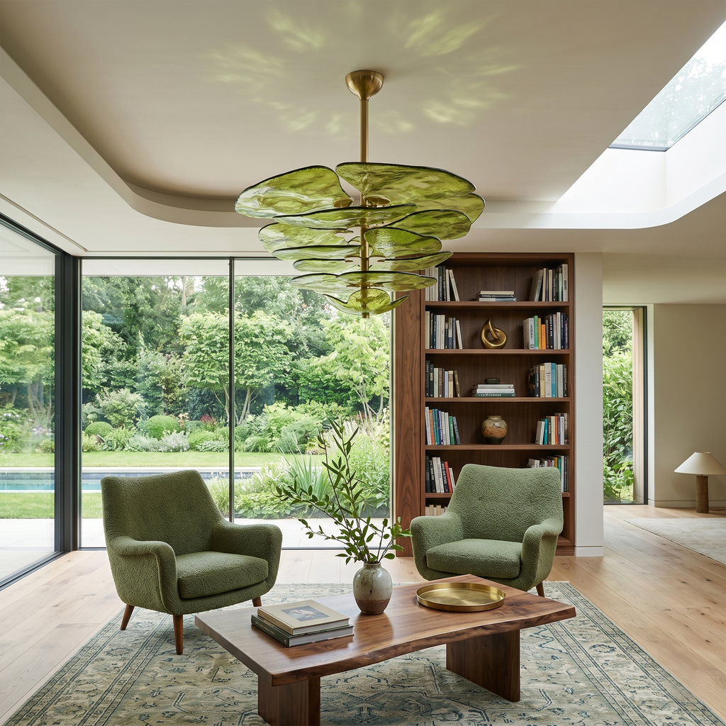 Corolla Tiered Glass Petal Chandelier | Ormexis