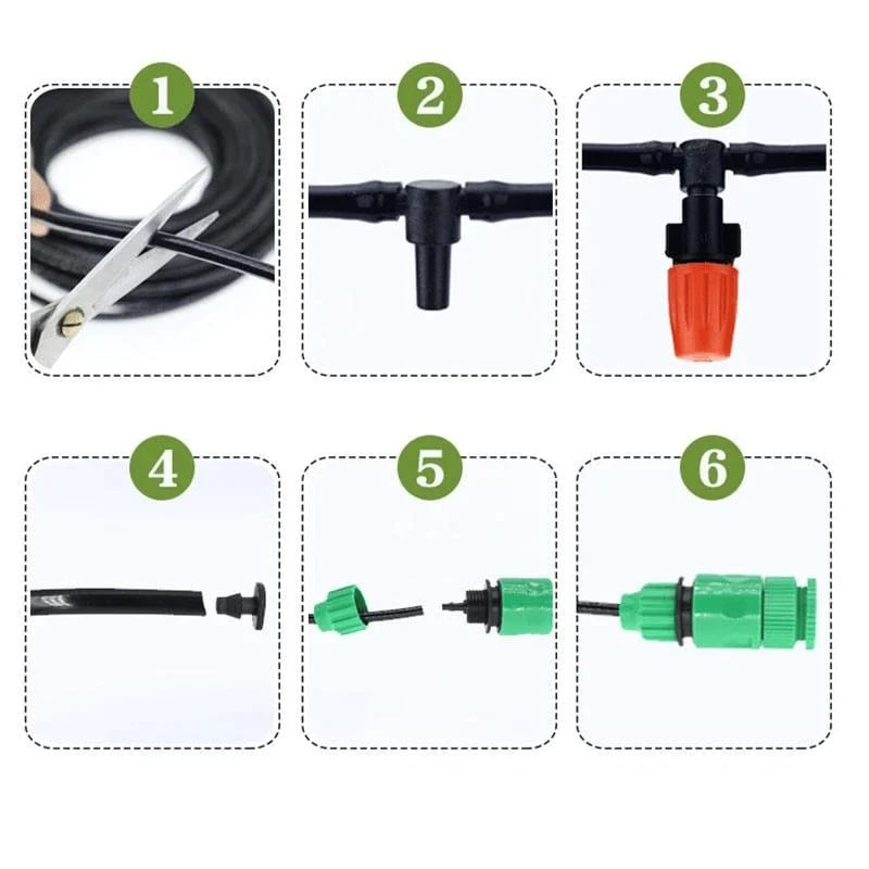 EcoFlow Automatic Drip System With Adjustable Nozzles For Lush Garden Watering
