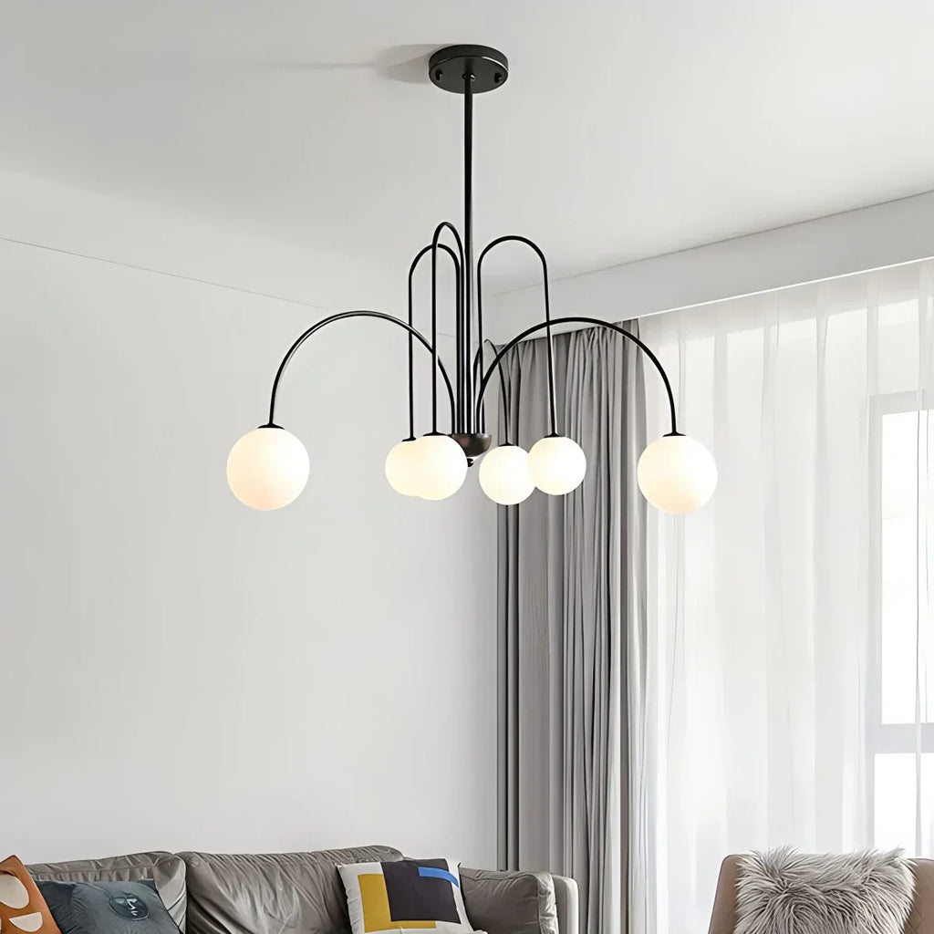 Avi Glass Chandelier With Double Layer Design Contemporary Ceiling Light