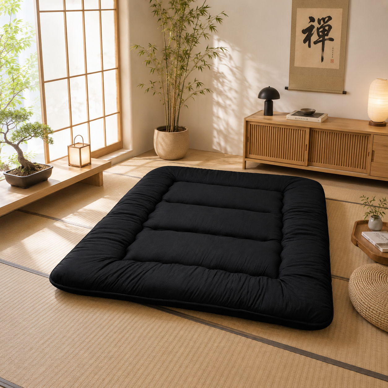 Foldable Tatami Floor Mattress, Four Inch Thick Futon For All Ages