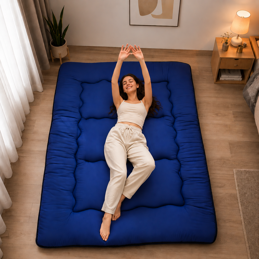 Foldable Tatami Floor Mattress, Four Inch Thick Futon For All Ages