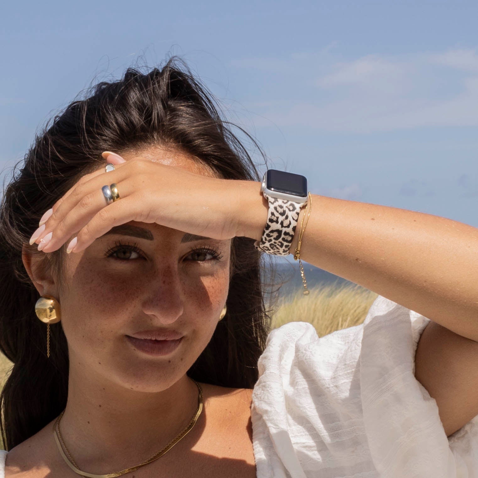 Pulseira com Padrão de Leopardo Sortudo para Apple Watch Edition