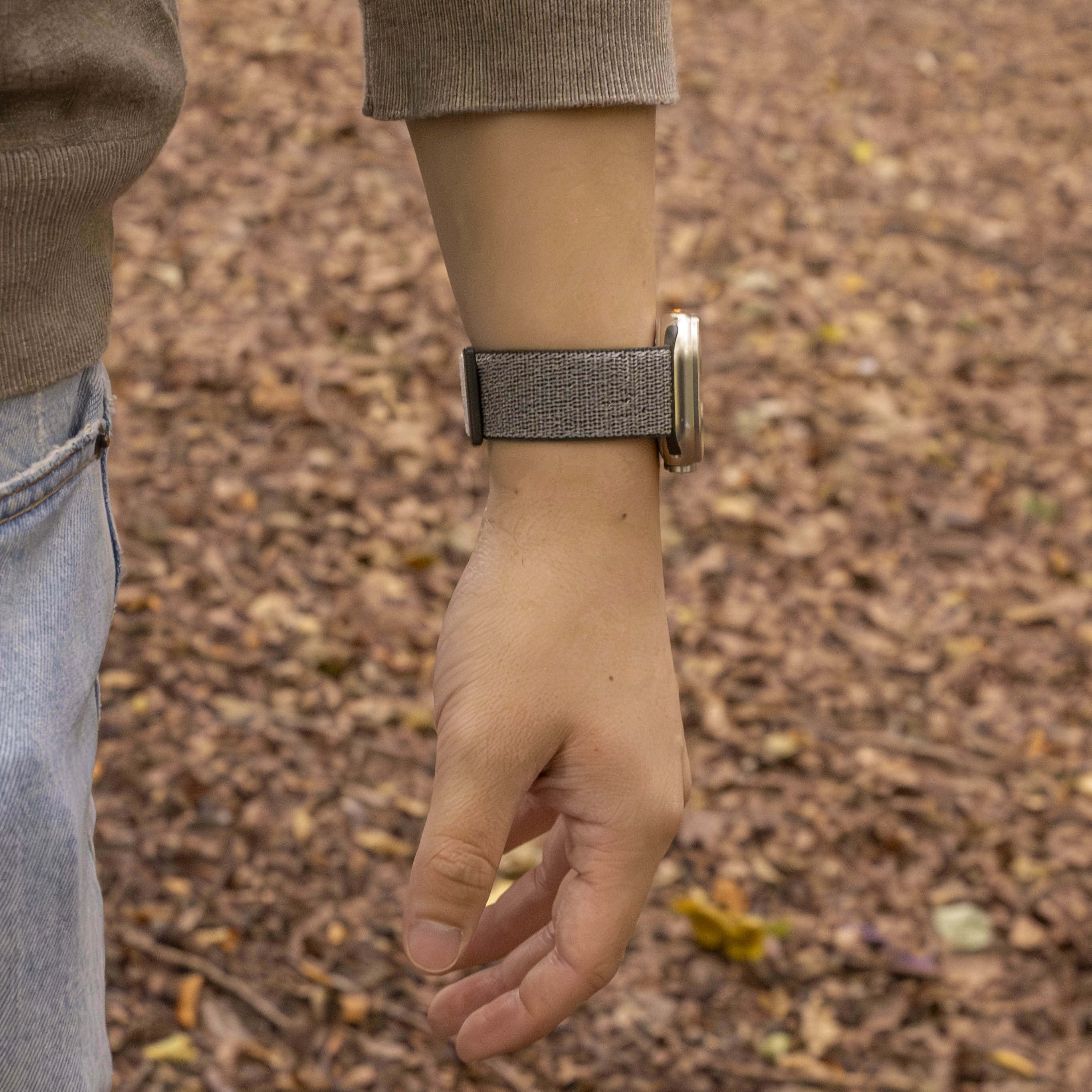 Apple Watch対応 グリーンナイロンストラップ