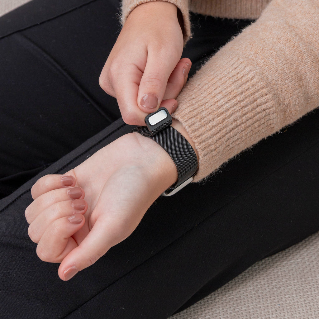 Bracciale Milanese Nero per Orologi Garmin Fenix 5 Plus e 6 Pro