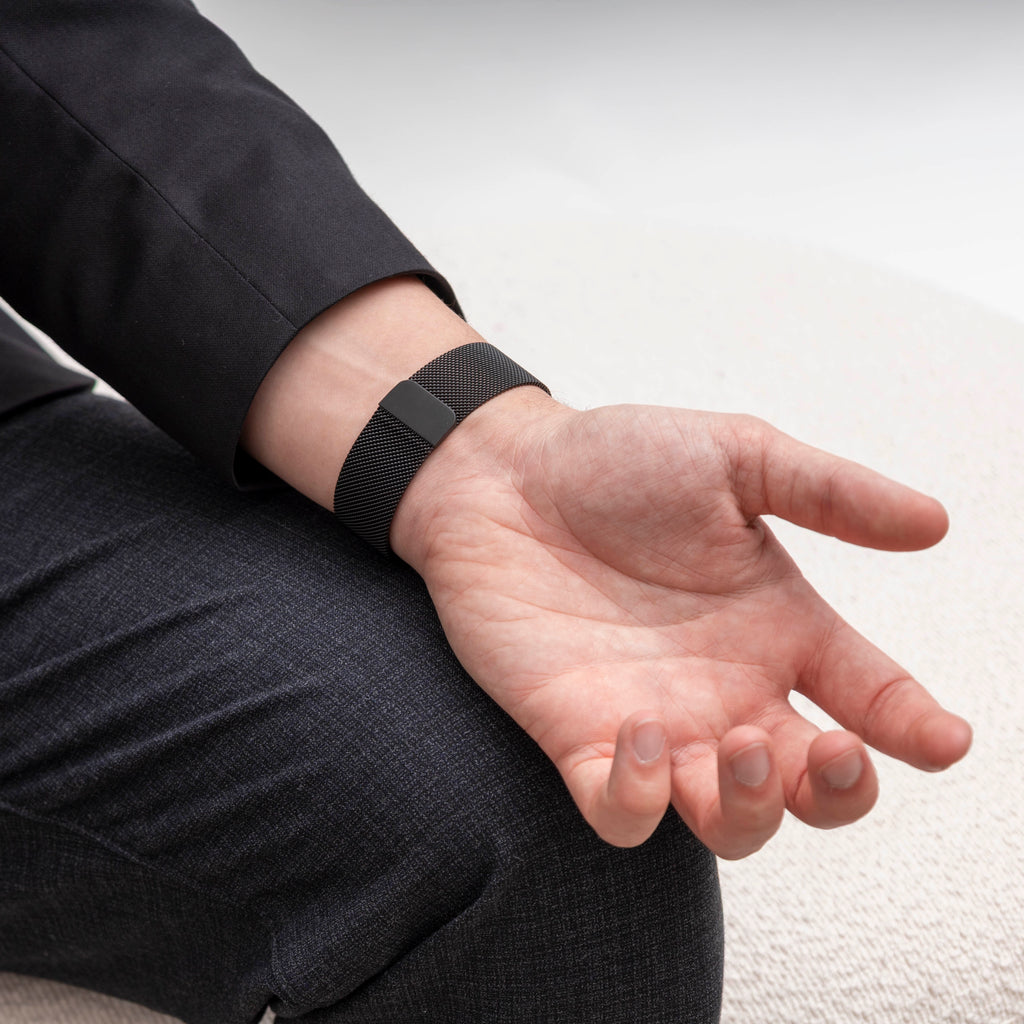 Bracciale Milanese Nero per Orologi Garmin Fenix 5 Plus e 6 Pro