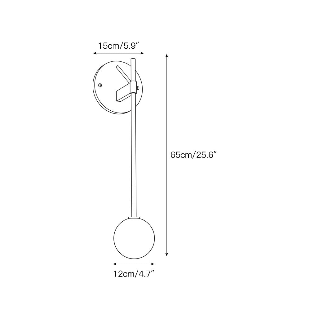 Lampada da parete Globe Stem in alabastro | Ormexis