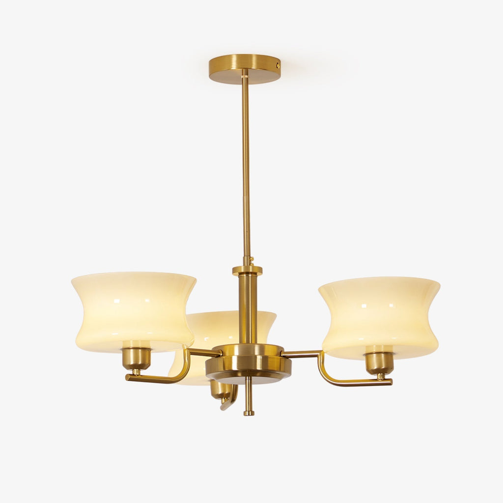 Vintage Gold Glass Ceiling Chandelier Light Fixture | Ormexis
