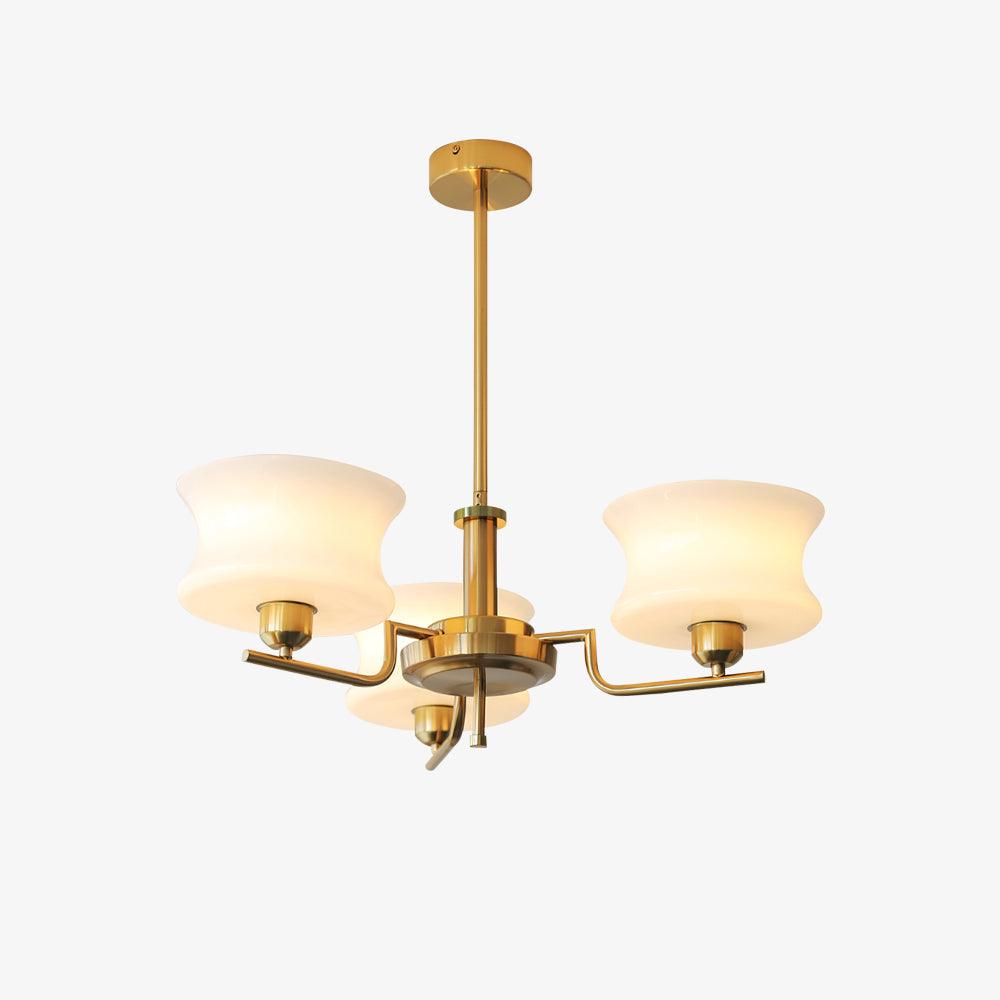 Vintage Gold Glass Ceiling Chandelier Light Fixture | Ormexis