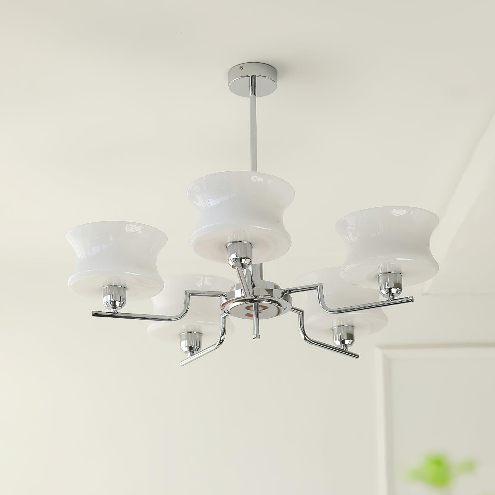 Vintage Gold Glass Ceiling Chandelier Light Fixture | Ormexis