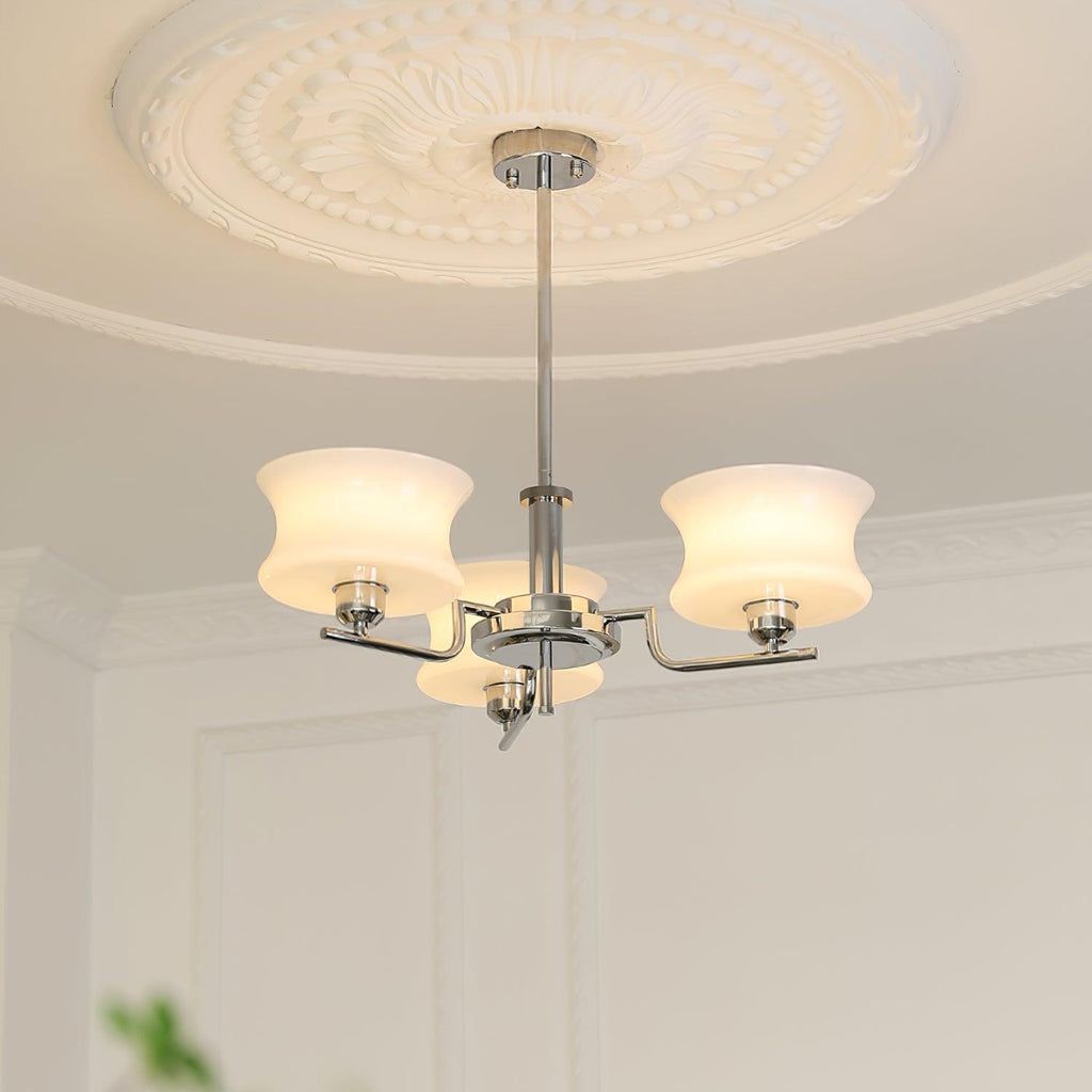Vintage Gold Glass Ceiling Chandelier Light Fixture | Ormexis