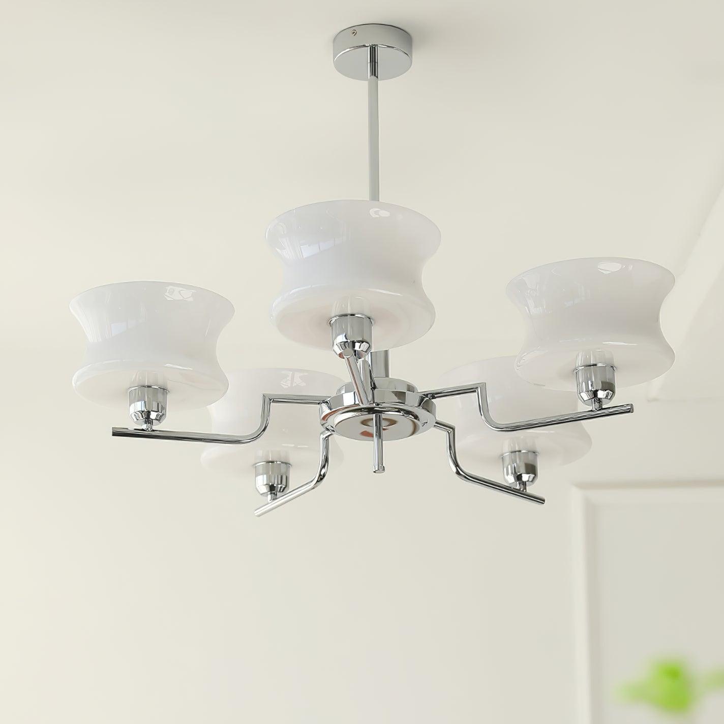 Vintage Gold Glass Ceiling Chandelier Light Fixture | Ormexis
