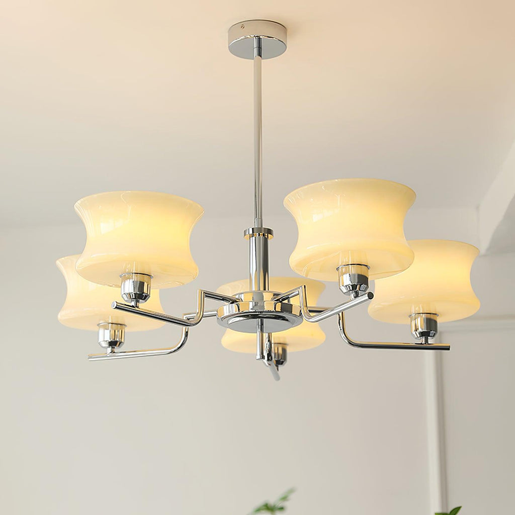 Vintage Gold Glass Ceiling Chandelier Light Fixture | Ormexis