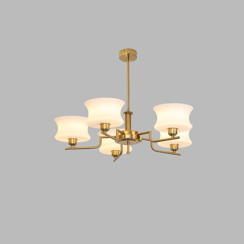 Vintage Gold Glass Ceiling Chandelier Light Fixture | Ormexis