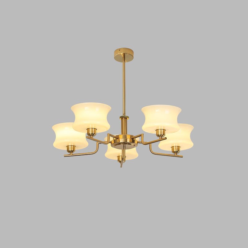 Vintage Gold Glass Ceiling Chandelier Light Fixture | Ormexis