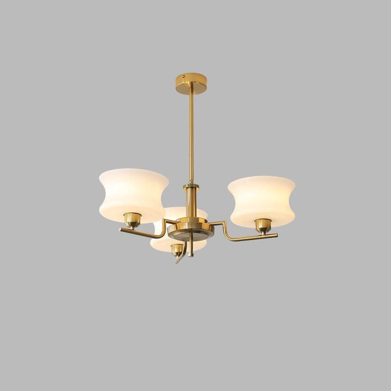 Vintage Gold Glass Ceiling Chandelier Light Fixture | Ormexis