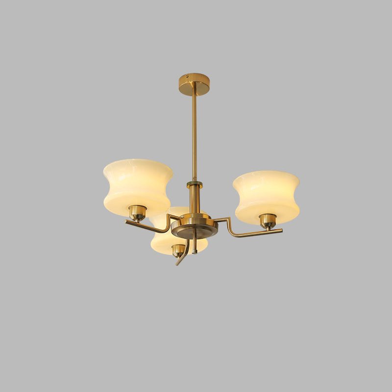 Vintage Gold Glass Ceiling Chandelier Light Fixture | Ormexis