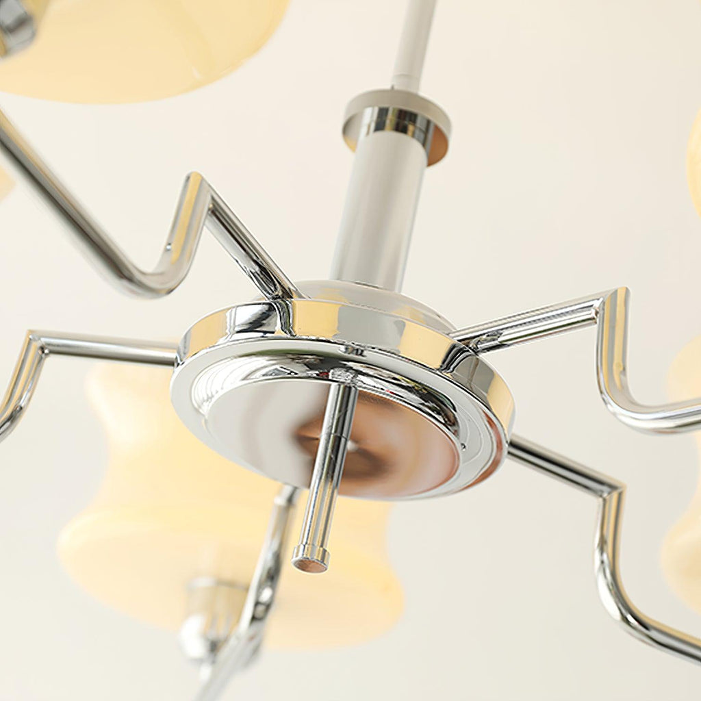 Vintage Gold Glass Ceiling Chandelier Light Fixture | Ormexis