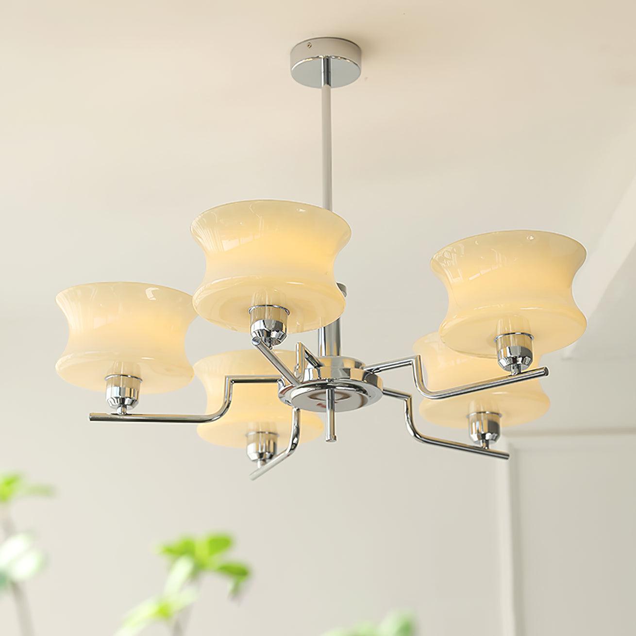 Vintage Gold Glass Ceiling Chandelier Light Fixture | Ormexis
