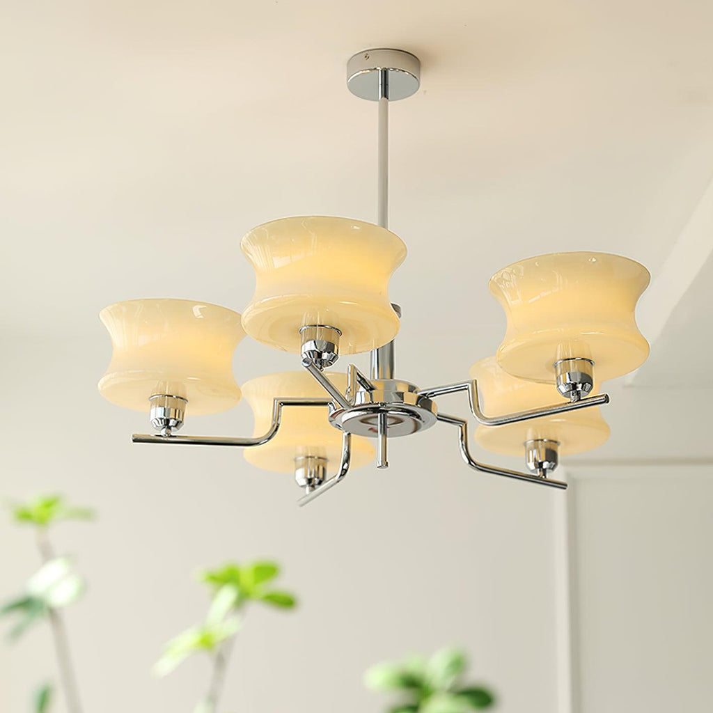Vintage Gold Glass Ceiling Chandelier Light Fixture | Ormexis