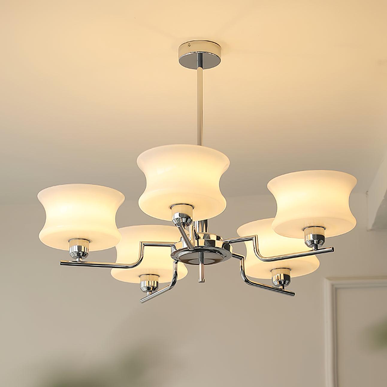Vintage Gold Glass Ceiling Chandelier Light Fixture | Ormexis