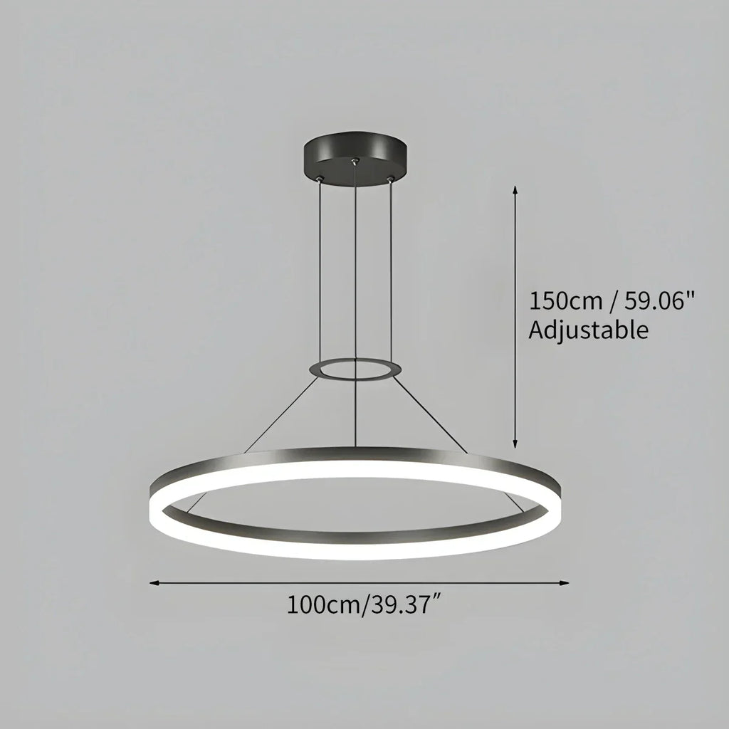 מנורת תלייה עגולה לסלונים ומטבחים עם LED