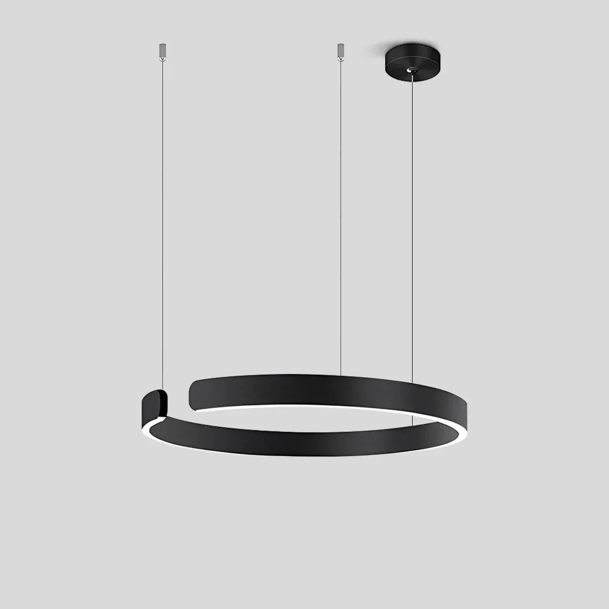Sleek Circular LED Ring Chandelier For Living Room Decor