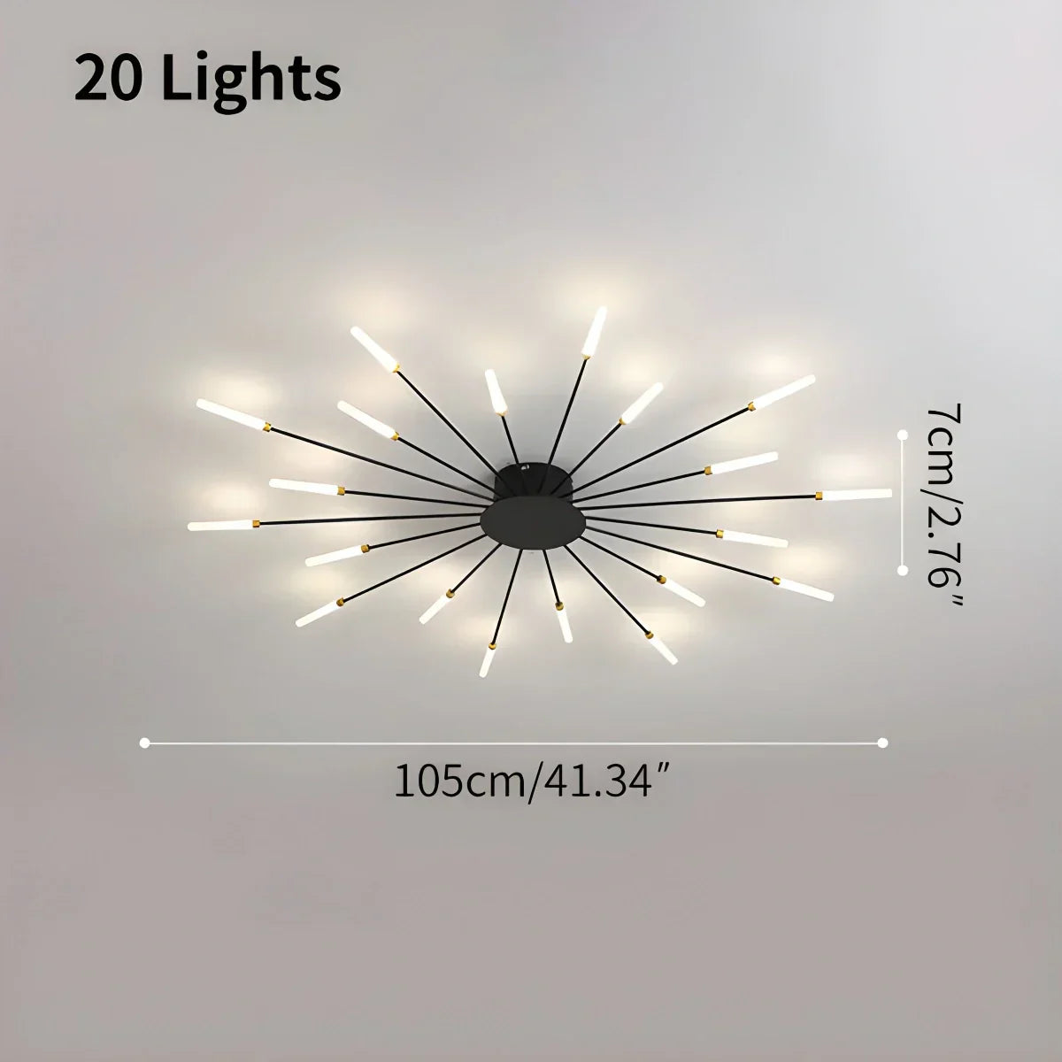 Fireworks-Inspired Starburst Ceiling Fixture For Modern Homes