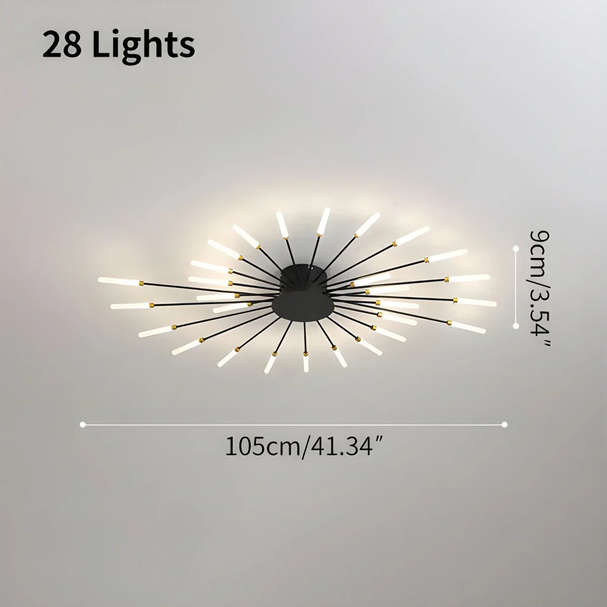 Fyrverkeri-inspirert stjerneburst taklampe for moderne hjem