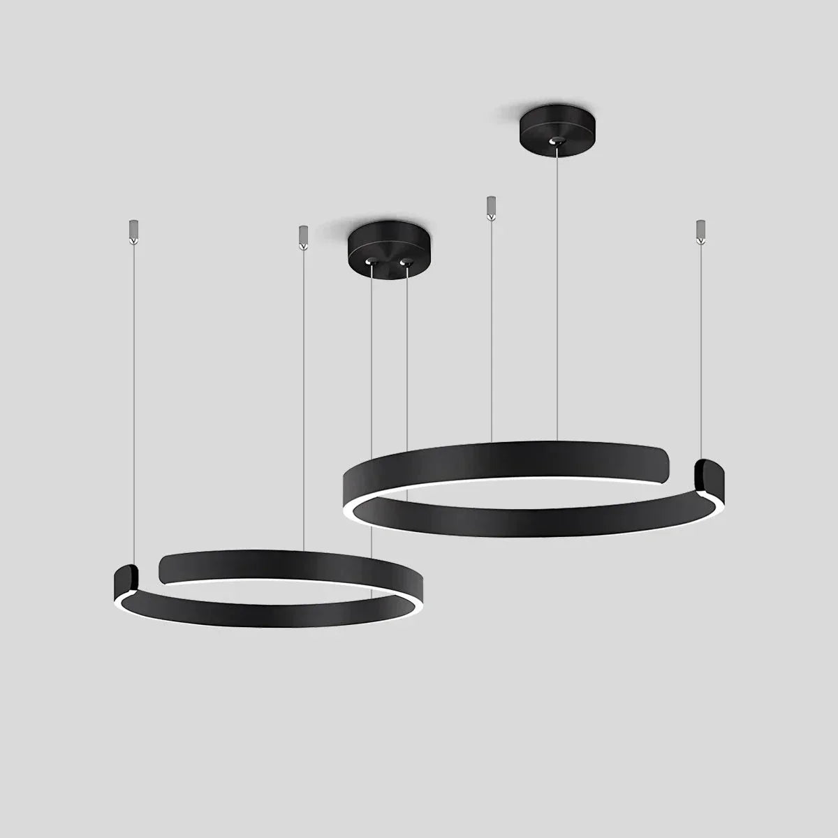 Sleek Circular LED Ring Chandelier For Living Room Decor