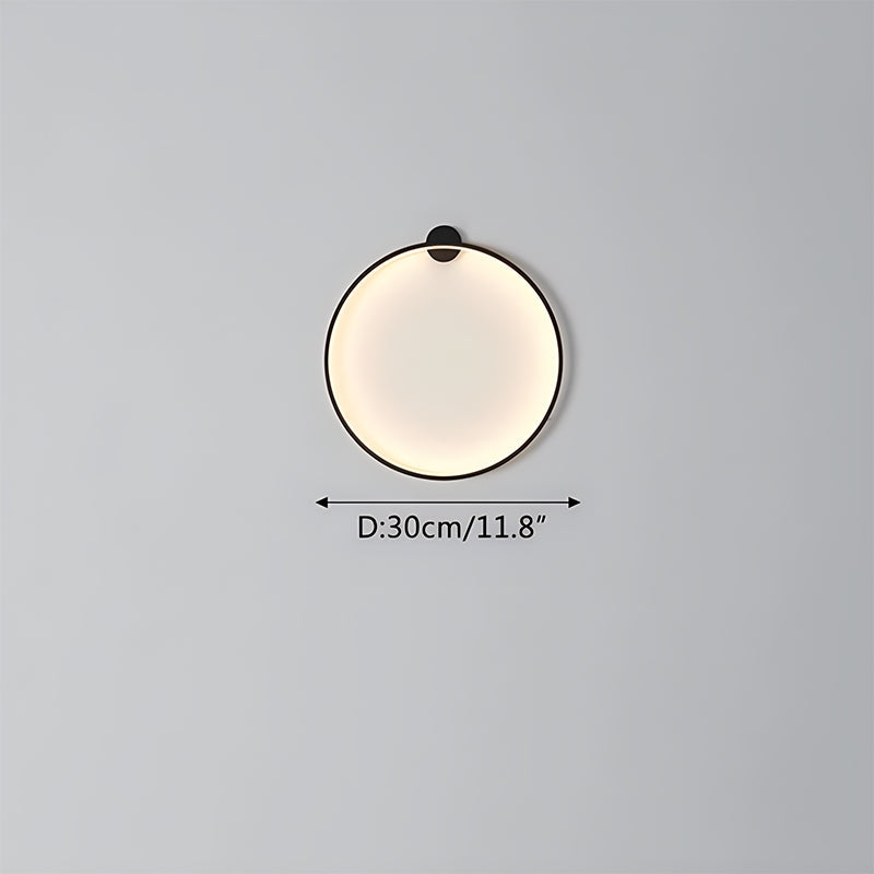Circular LED Wall Light With Round Ring Design For Living Room