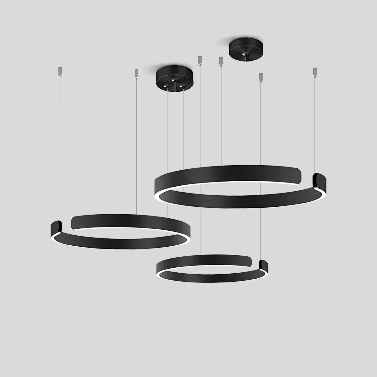 Sleek Circular LED Ring Chandelier For Living Room Decor
