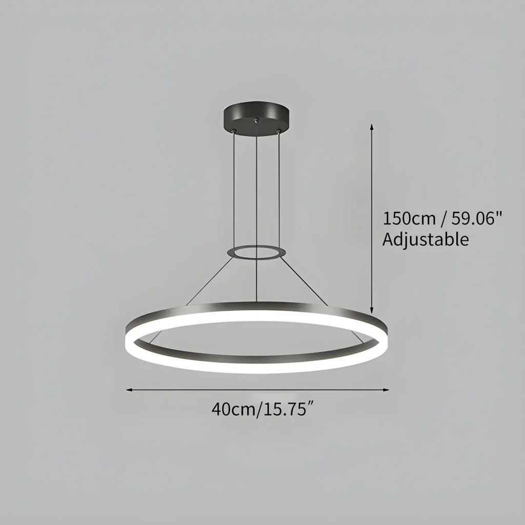 מנורת תלייה עגולה לסלונים ומטבחים עם LED