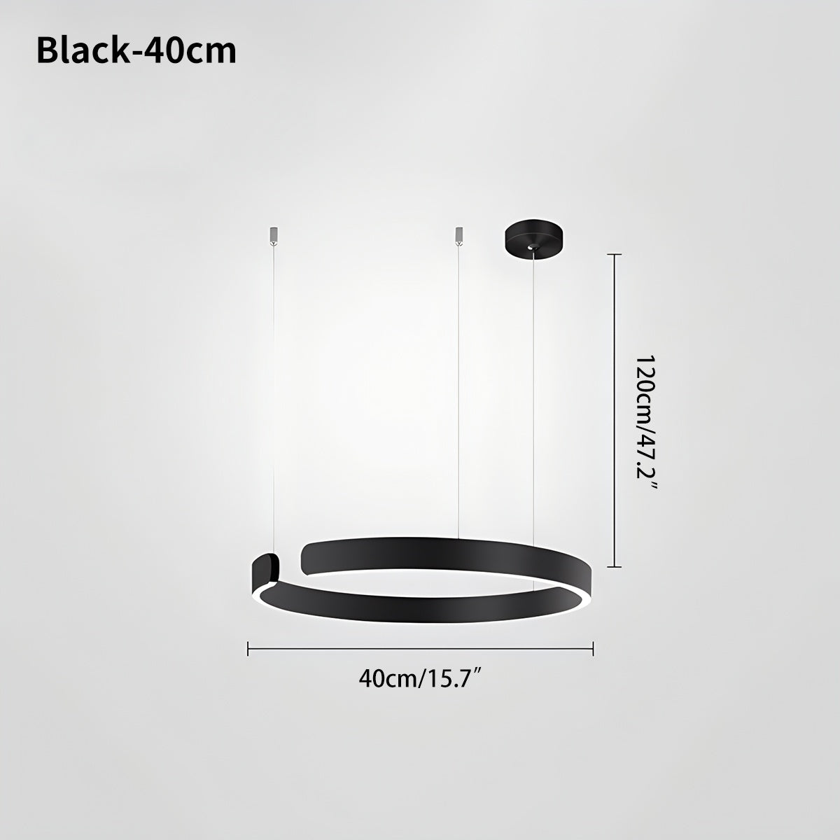 Sleek Circular LED Ring Chandelier For Living Room Decor