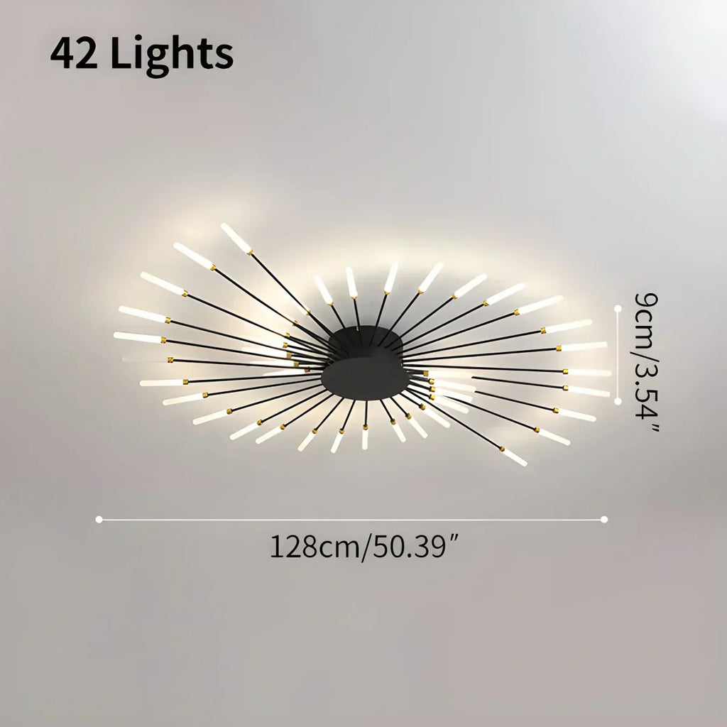 Fyrverkeri-inspirert stjerneburst taklampe for moderne hjem