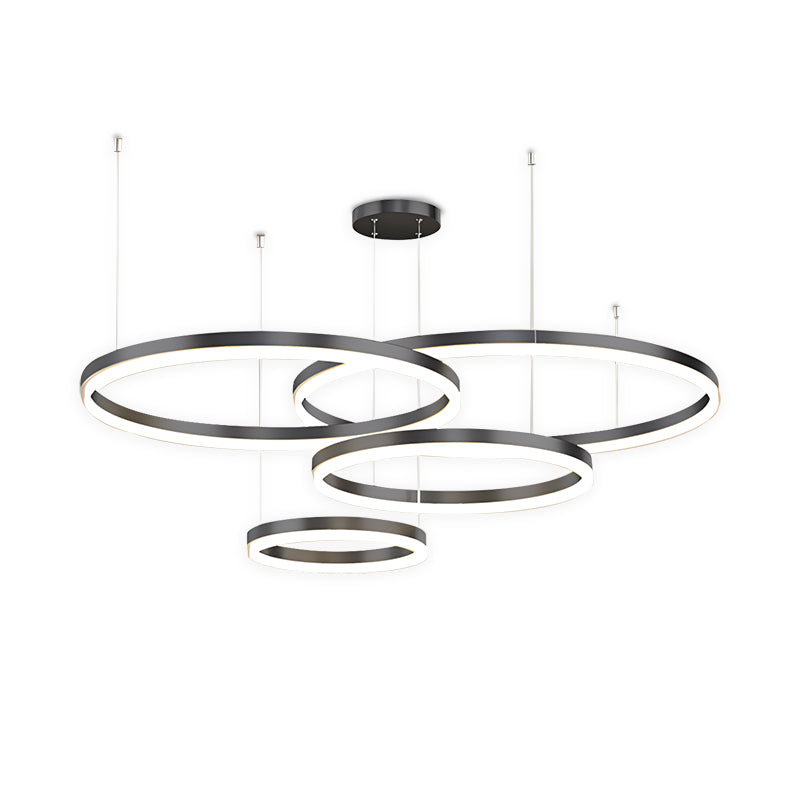 Sleek Ring Chandelier Wireless Ceiling Light With Built In LED