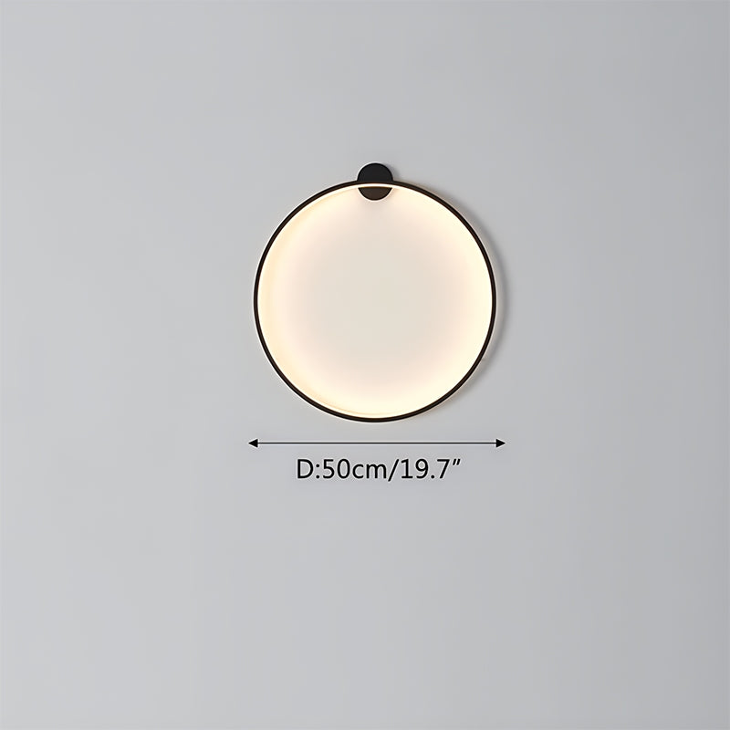Circular LED Wall Light With Round Ring Design For Living Room