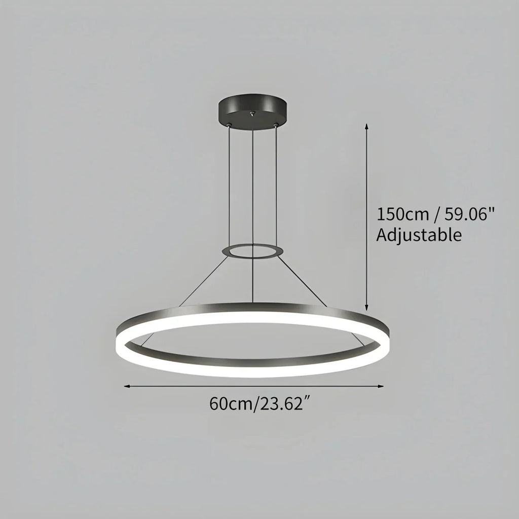 מנורת תלייה עגולה לסלונים ומטבחים עם LED
