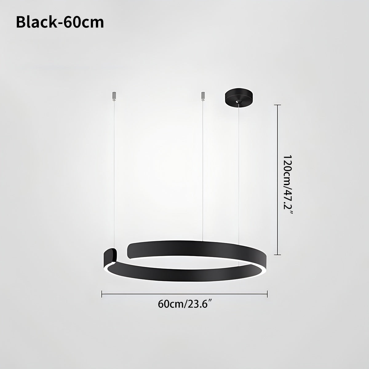 Sleek Circular LED Ring Chandelier For Living Room Decor